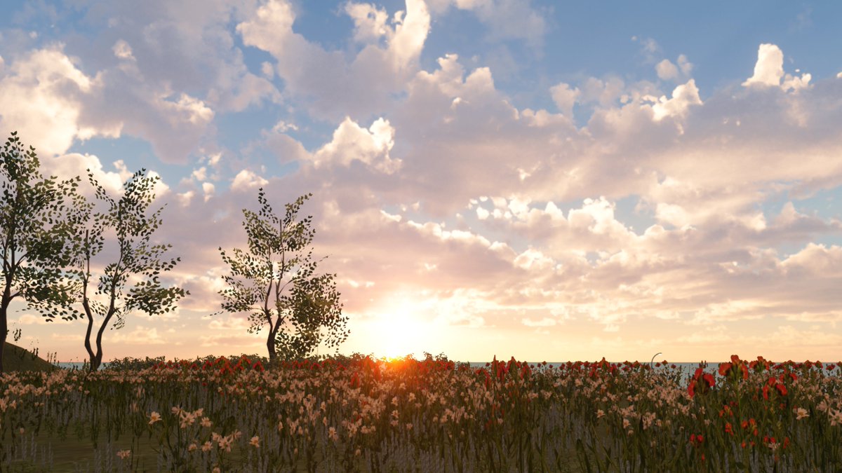 trynbee's tweet photo. 夕凪の岬 ⁄ Cape of evening calm にて
 #VRChat_world紹介 https://t.co/4dcFBSen9j