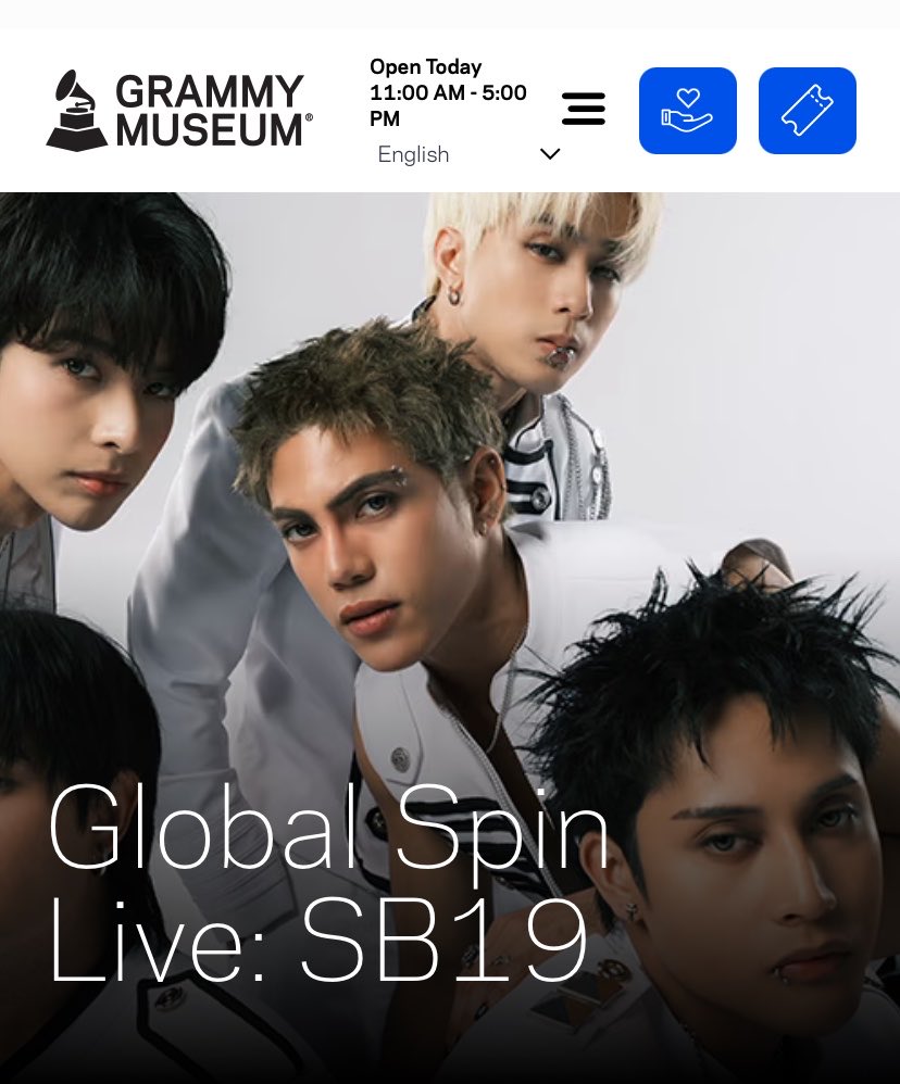 krstnrrae's tweet photo. From Felip on 2022, to Josh Cullen on 2024, and now SB19 this year!

What a feat, @SB19Official 🔥✨

For all those who want to be there:

• Tuesday, July 28th 2026
￼• 07:30 PM - 09:00 PM
￼• Grammy Museum LA Live
• 800 W Olympic Blvd, Los Angeles, CA 90015, United States Of America

Ticket info here: https://t.co/93G3X02qfc