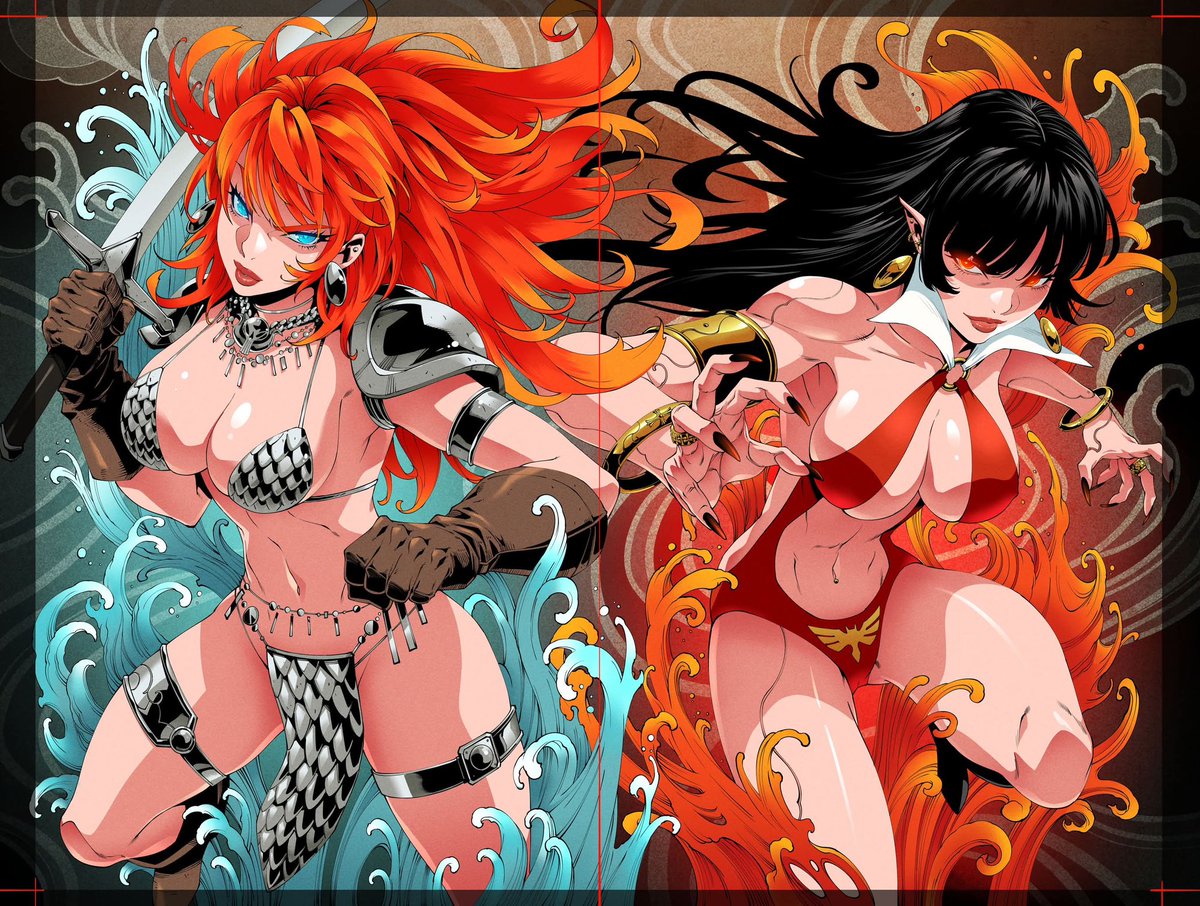 godtail_eve's tweet photo. #illustration
#Vampirella
#REDsonja https://t.co/BypdDEeJpU