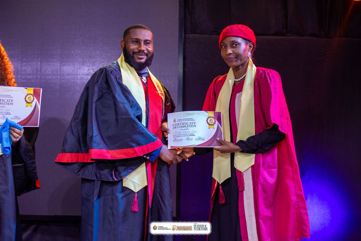 GLOBALINTERCES1's tweet photo. PRESENTATION OF CERTIFICATES||Rev Emeka Eze||Min QueenGift Emeka-Eze||Pst Franklin Okpara||||INGATHERING OF INTERCESSORS||The Ministry of Intercession-12-06-2026.
#GlobalIntercessorsNetwork https://t.co/3H5C0hPMaK