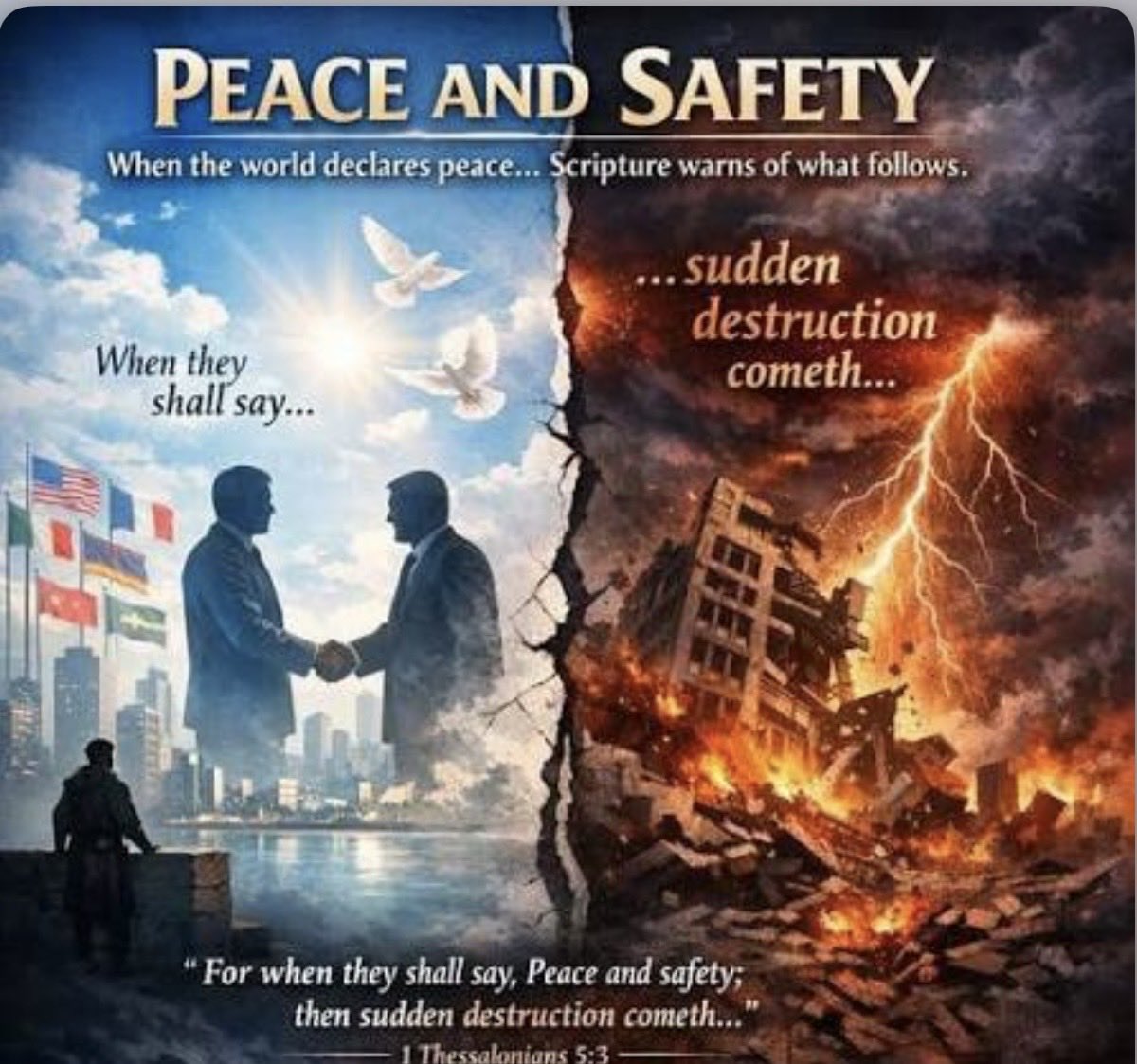 Nora86550493821's tweet photo. The Day of the Lord! Earthquakes are explicitly prophesied as major signs In the last days -Luke 21:11 -1 Thessalonians 5:1-3
When they try peace and safety! 

Are you ready?!!! come quickly Lord Jesus!!! 🕊️🙌🎺 https://t.co/4mRmdh6SVF