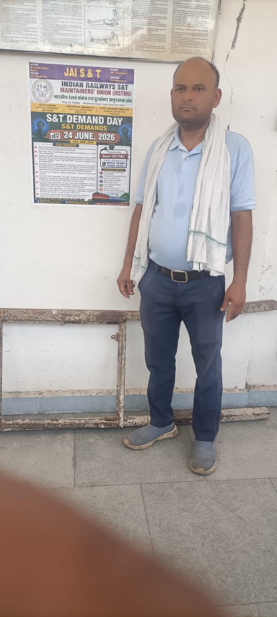 irstmu's tweet photo. #STDemandDay2026 #IRSTMU #RailwaySafety #IndianRailways #SignalAndTelecom #24June2026 #SNTStaff
@irstmu @railhunt @IRSSEA_IR https://t.co/yyy2M4JKFC