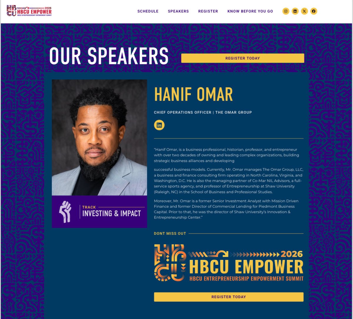 TeamLoaded919's tweet photo. Thrilled to share some news! 🎉🎉 I'll be speaking at 2026 HBCU Entrepreneurship Empowerment Summit on Jun 24 - 26, 2026. I would love to see you there!  - via #Whova Event Platform
 https://t.co/wUUvNpXIzQ https://t.co/m8P0RxjIo1