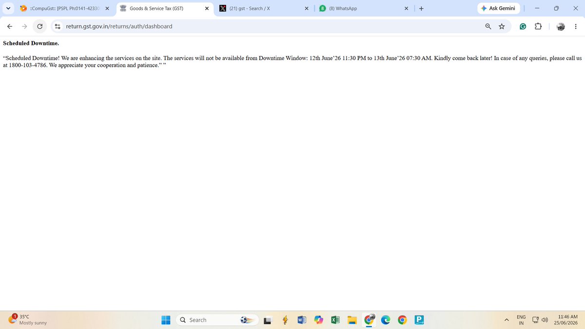rahuldhananiya's tweet photo. @Infosys_GSTN @GSTN_IT @GST_Council na to aaj 12 june h aur na hi aaj 13 june h to fir down time kyu chal rha h gst portal ka wo bhi office hours me ?? https://t.co/mJ3mkoec75