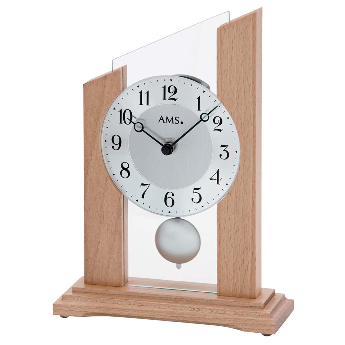 ClockShop543's tweet photo. ～ブナ材の���合いに優しく癒されます～

左右非対称な２本の支柱の間に文字盤と振り子を配したユニークな振り子時計。

※アームス 1171　33,000円（税込）
https://t.co/ARxYQy6kjd

#アームス　#クロック　#置き時計　#インテリア　#デザインクロック　#AMS　#clock https://t.co/pjgPEBj3Az