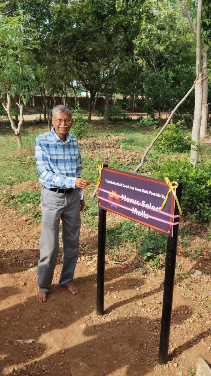 ishavidhya's tweet photo. Scoring a Dream
When Nexus Select Mall's representative inaugurated the basketball court at Isha Vidhya Salem, it was a dream come true for the students. A former player, he scored the first basket and shared useful tips. Thanks, Nexus, for enabling a new sport in the school. https://t.co/QG34zxG3nt