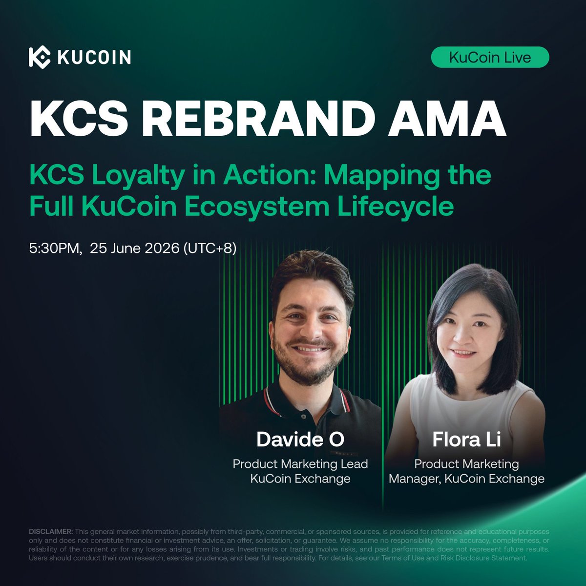 kucoincom's tweet photo. Set a reminder for our upcoming #AMA on KCS Rebrand.

Hang with our product marketing team to learn about KCS New Developments!

🗓️ June 25 at 5:30pm (UTC+8)
📢 KuCoin Live within our App.

Download App: https://t.co/qfPxPIHu49 https://t.co/wcctJHx5Eu