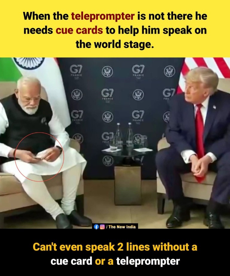 stonedphantom43's tweet photo. @Opini82032Wala @Mrsinha Meet @Opini82032Wala, whose Non Biological Paw Paw can't utter a single word without Tele Prompter or Cue Cards https://t.co/Q0chuoJx8c
