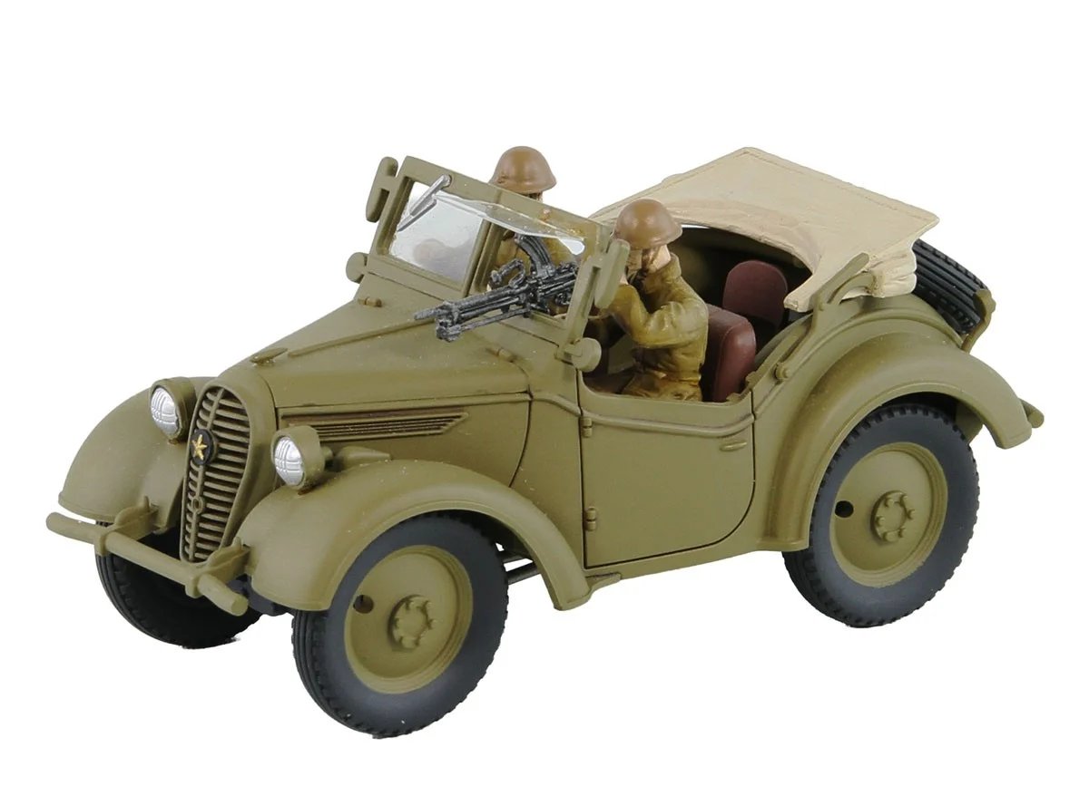 hobbysearch_mm's tweet photo. 【プラモデル再販予約】ピットロード　
1/35 日本陸軍 
▼九五式小型乗用車 くろがね四起 機銃装備型
https://t.co/hNVsMDEpWV
▼九五式小型貨物乗用車(幌付き)
https://t.co/6IGjiKi4Al

#くろがね四起 は日本初の国産4輪駆動車で、当時マツダ・ダイハツと並ぶオート三輪メーカーだった日本内燃機(くろがね)の開発です。
キットは約15年ぶりの再生産！
