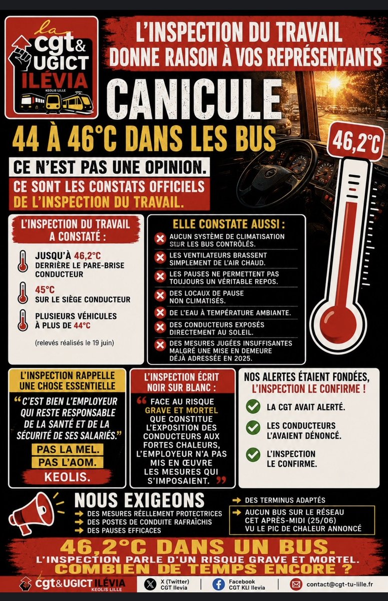 CgtIlevia's tweet photo. Plus de 4 malaises DE CONDUCTEURS-RECEVEURS hier, @groupekeolis  @KeolisLille  faut il attendre un DRAME ? https://t.co/dJ8iOSYM7M