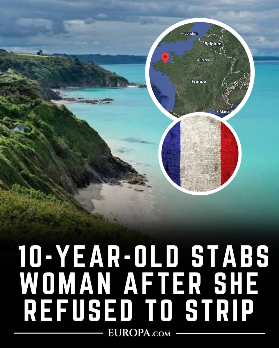 europa's tweet photo. 🇫🇷 A 10-year-old boy in France has admitted stabbing a 22-year-old woman after allegedly demanding she undress while she was exercising in a wooded area.

Police arrested the boy eight days later with the suspected knife, and he confessed during questioning.

Because of his age, he cannot be criminally prosecuted under French law. Authorities instead ordered judicial educational measures and psychiatric hospitalisation.

Follow: @europa