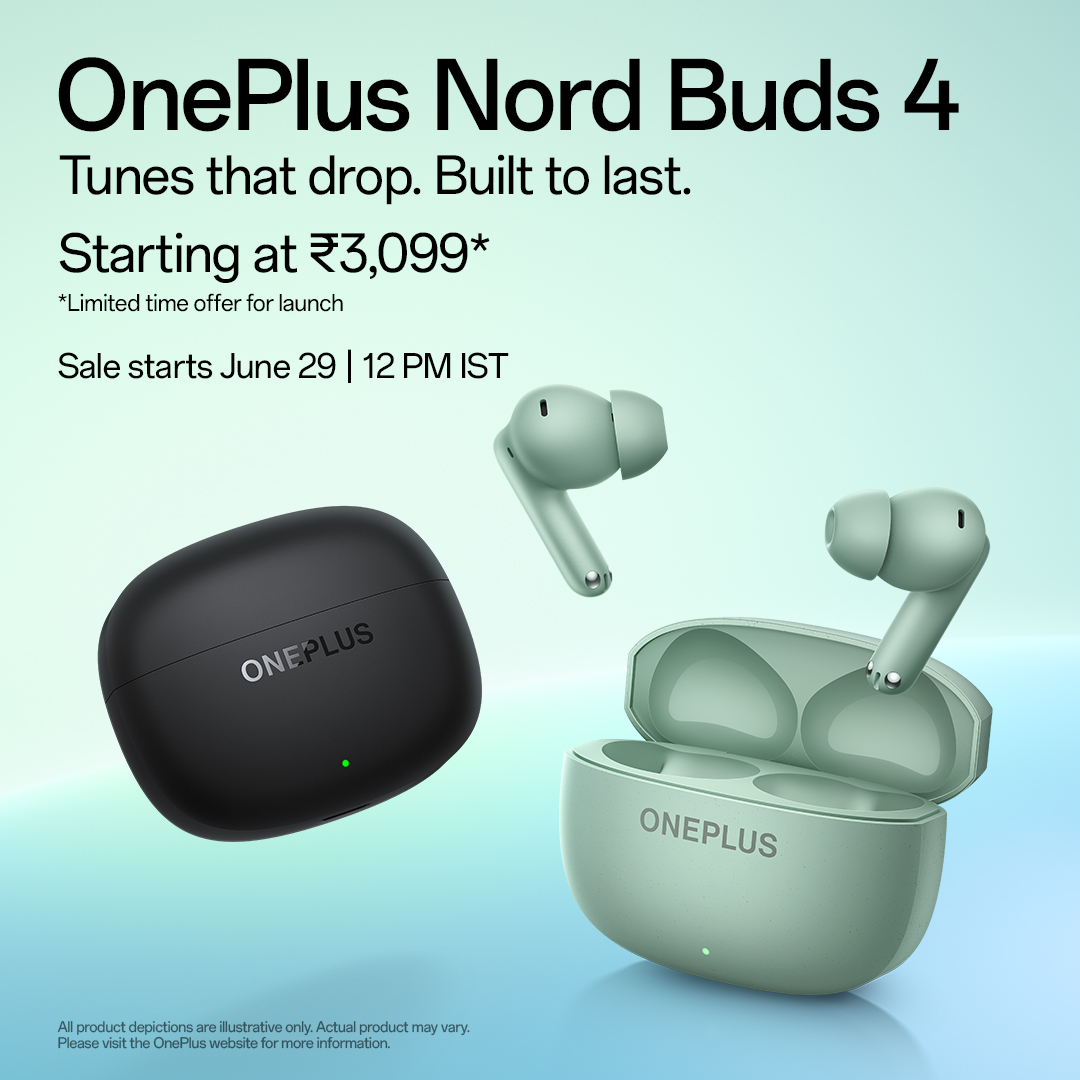 OnePlus_IN's tweet photo. Meet the #OnePlusNordBuds4, packed with up to 52dB ANC, 54 hours of playback, 12mm Titanium Drivers, and features designed to make every listen better.

Get notified: https://t.co/s811QU2mQ4 https://t.co/hEPIKEpoGn