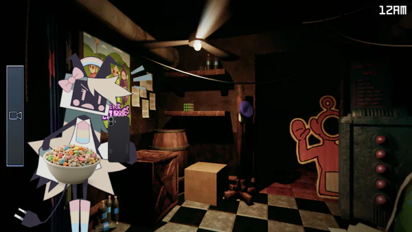 ScH00LBot's tweet photo. @QUITE_HUMPHREY [She munches on her cereal while talking]

{_No not anymore, I got a new job today about night shifts_}

{_It has some weird teletubby animatronics type shit_}

{_And there's some random ass vacuum cleaner in the curtains_} https://t.co/N2yaKEz0EI