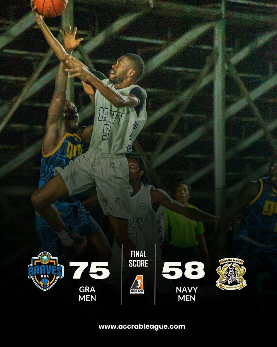 Abbleague's tweet photo. Navy came prepared to make waves. 🌊
GRA came prepared to collect revenue. 💰😂
GRA 75 - 58 Navy
The Water Tribe tried to stay afloat, but the tax collectors froze their accounts before the fourth quarter.
No exemptions.
No waivers.
Just a 17-point tax bill. 📋🔥
#ABL2026 #ABL https://t.co/QLox6SblLz