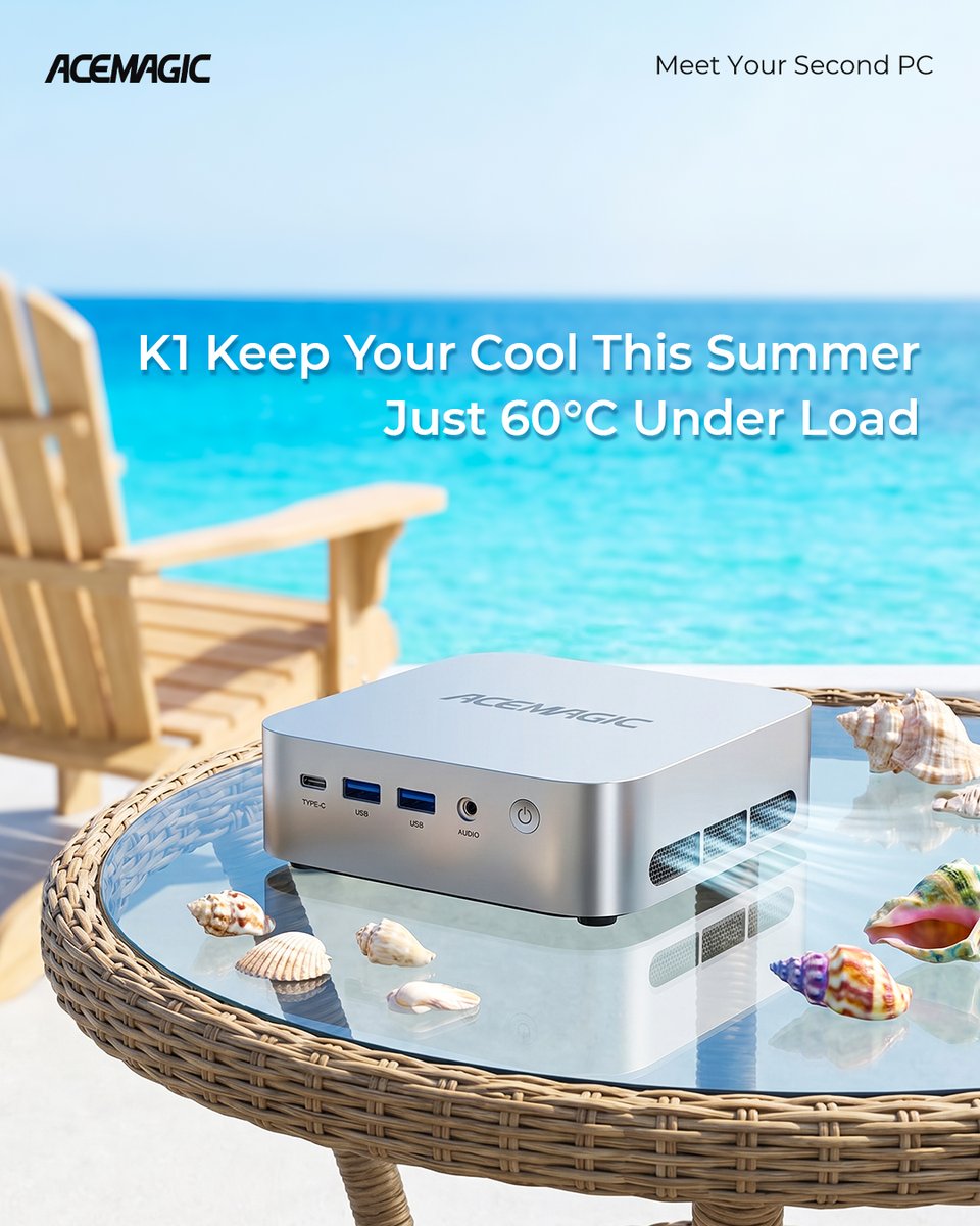 Acemagic_'s tweet photo. Sunday all-day use? No overheating, no noise 🧊
ACEMAGIC K1 R2544, stays cool to the touch, even after hours of use.
#MiniPC #CoolingTech #SundayVibes #acemagic https://t.co/aCR5anFdKL