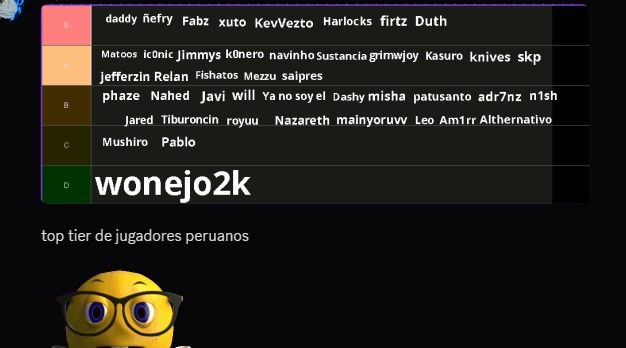 Harlocks_'s tweet photo. gente estoy en tier S perú, debería ser feliz? https://t.co/2FZLOx3HJs