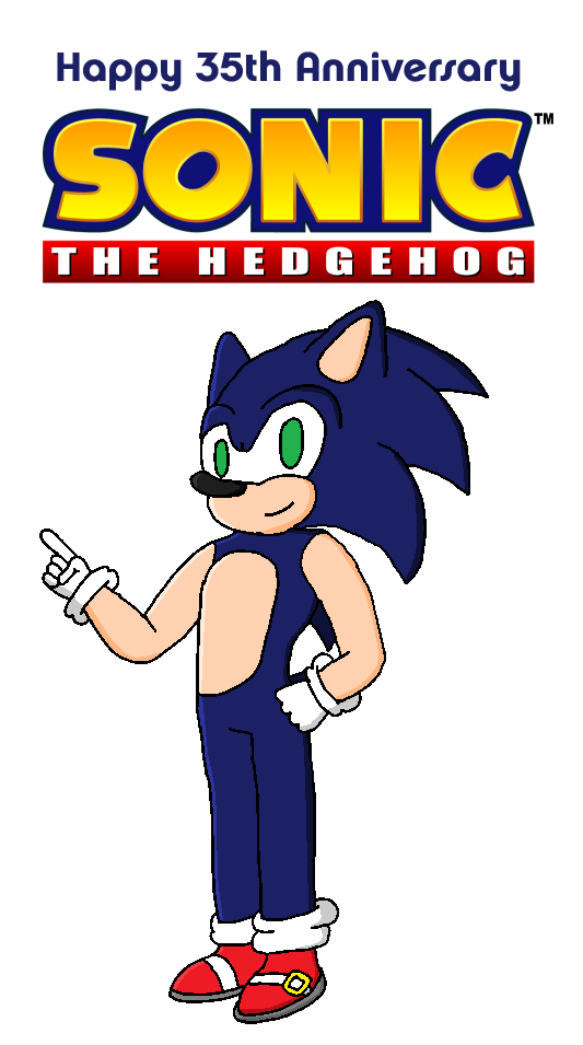 SuperPacMario64's tweet photo. Happy 35th Anniversary Sonic the Hedgehog. #sonic_the_hedgehog #sonic35thbirthday #SonicTheHedgehog https://t.co/RIqCPBm6ga