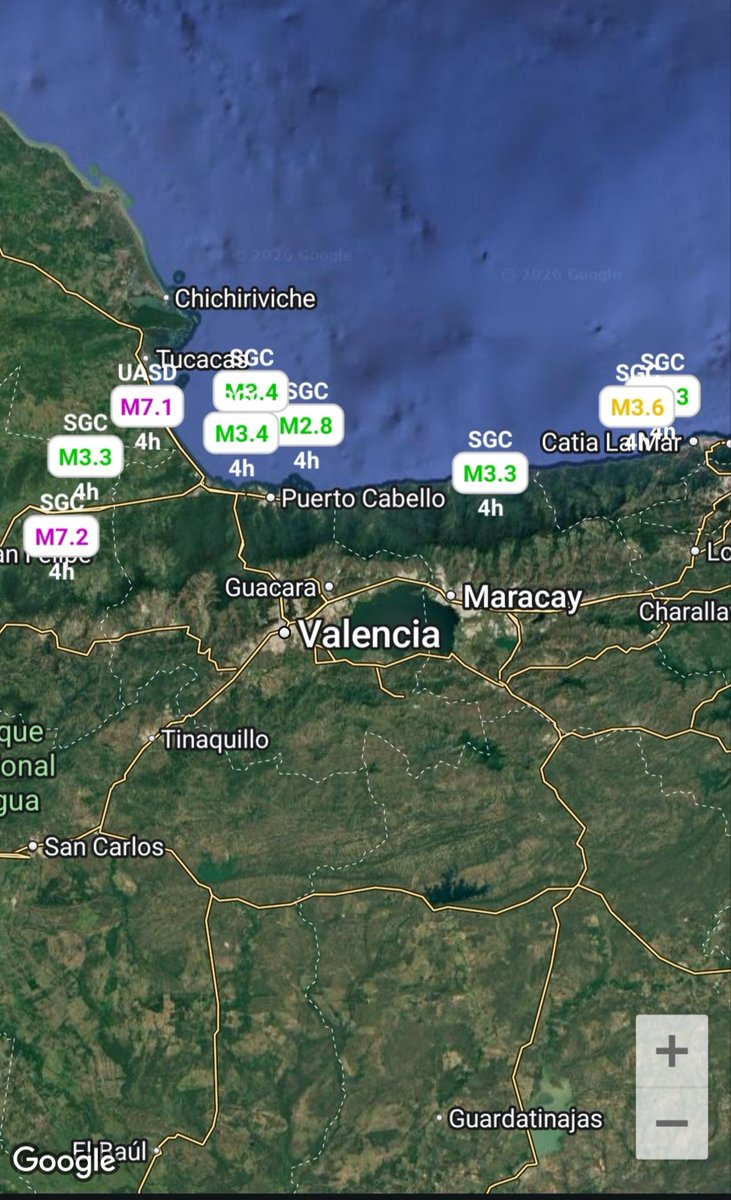 fcobongiorno's tweet photo. Ahora,el Servicio Geológico Colombiano reporta sismos de magnitudes menores, algo de esperarse después de un evento de magnitud importante, si este comportamiento sigue estamos en presencia de un enjambre sísmico, similar al de Mene Grande en Septiembre de 2025 #sismo #terremoto https://t.co/VXcaYxnoGI