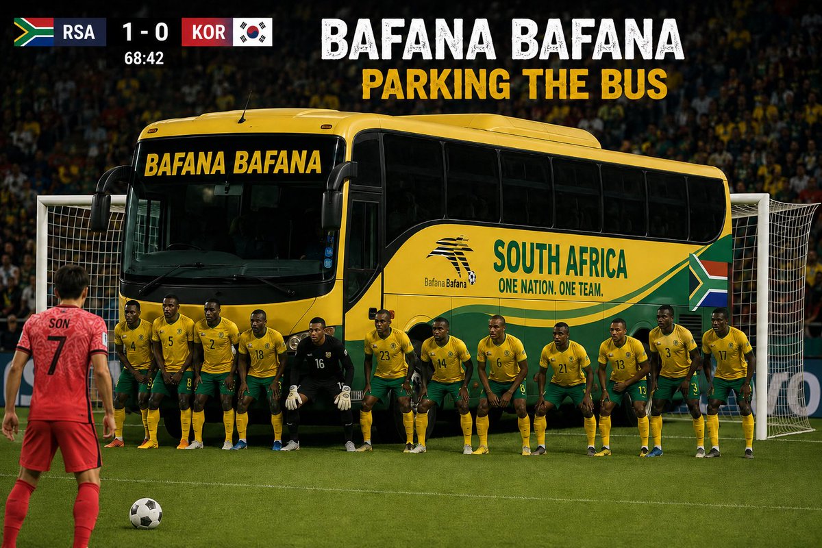 TYN0Xfx's tweet photo. Bafana Bafana it’s time to park the bus there https://t.co/3hhYlckj1K
