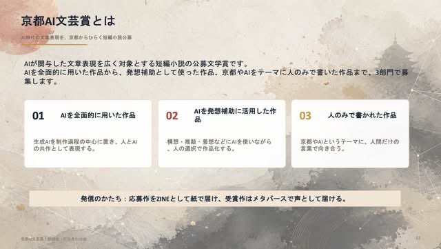 kyototext's tweet photo. 昨夜はいよいよ〆切が来月となった #京都AI文芸賞 の説明会・公開打ち合わせ会4回目を開催しました。参加された皆様に感謝。https://t.co/OZEN4xkDyw https://t.co/KMZHrNjqnk