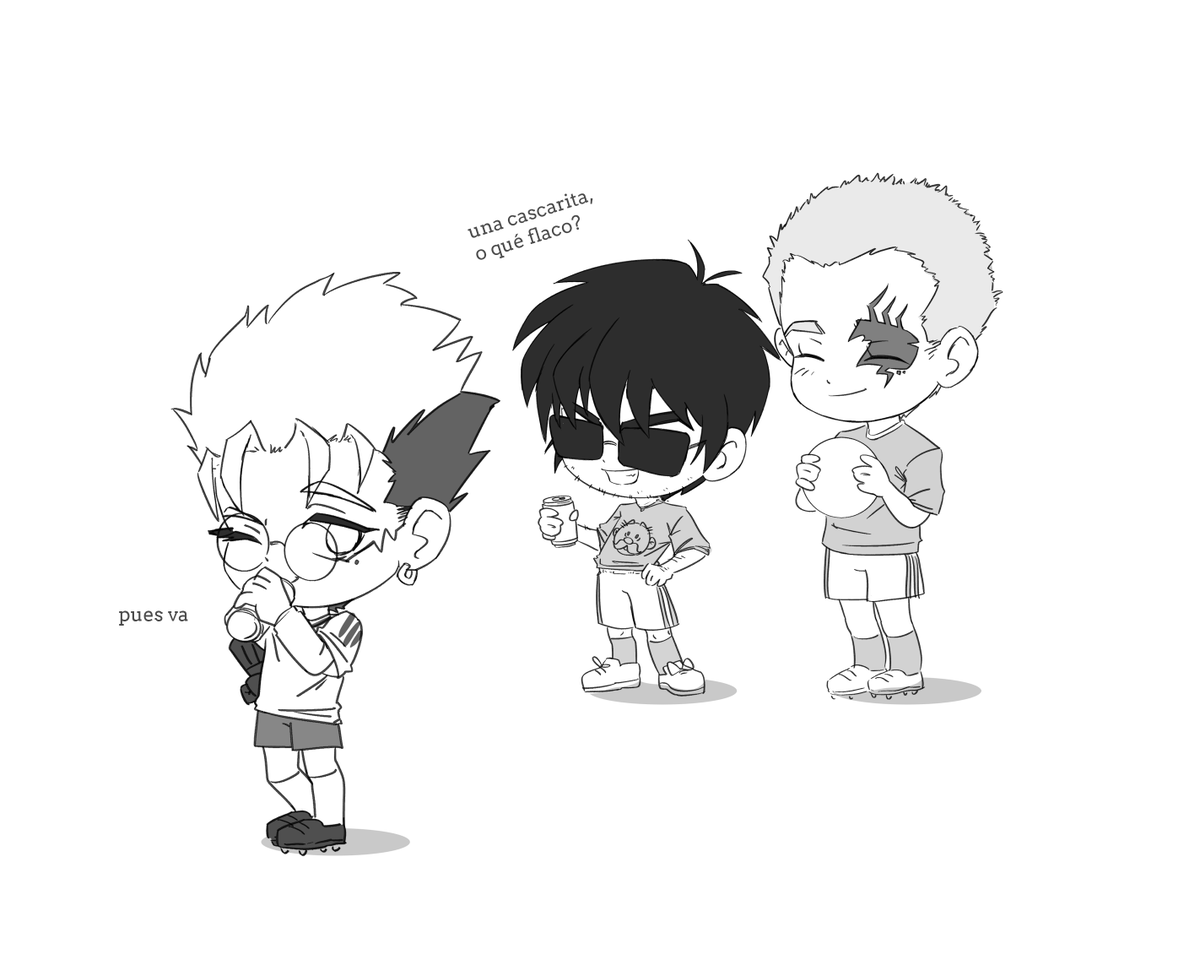 Oochami's tweet photo. Y para celebrar el segundo gol: Wolfwood mexicano le "enseña" a Vash a jugar fútbol 🇲🇽⚽️⚽️
#trigun #trimax #vashthestampede #wolfwood https://t.co/XJHowWt2eV