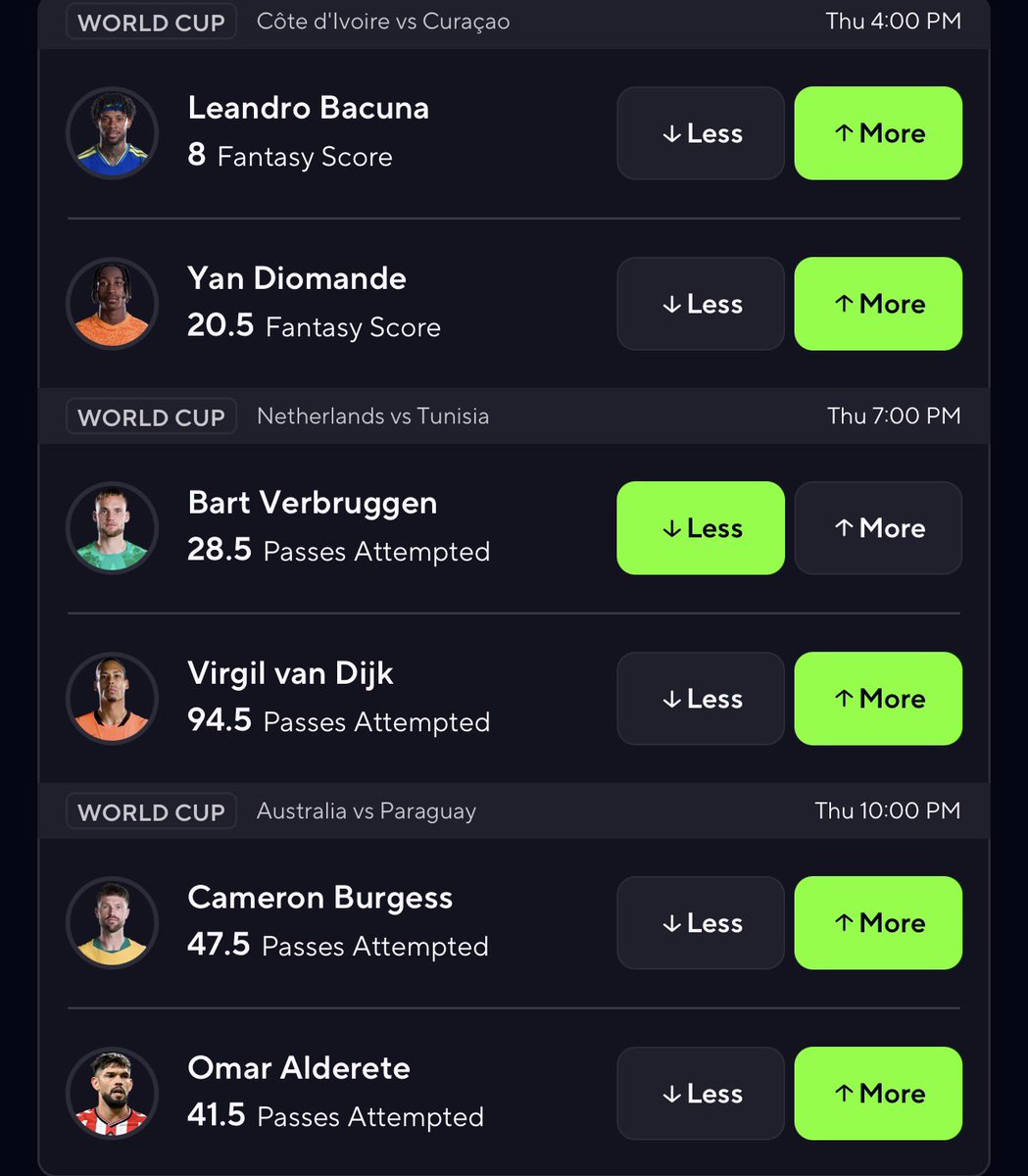 PotdPrizepicks's tweet photo. ⚽️🌎WC Thursday 25X

Let me know if you need the link 🔗👇🏻 https://t.co/kqNRDMg40b