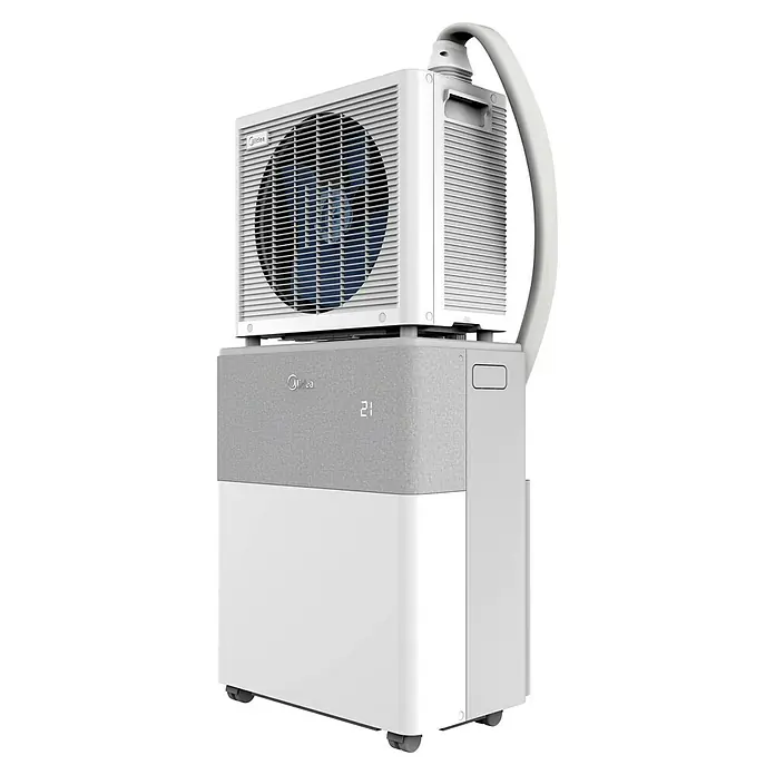 kaosblatte's tweet photo. German air conditioner crisis explained:
Germany is currently in the midst of an intolerable heat wave. Due to regulations, it is extremely difficult to install air conditioning in Germany as a renter and in many cases you are not allowed to do it. Enter: the Midea Portasplit.

This is the air conditioner everyone wants because it will effectively cool your apartment and doesn't require you to drill a hole in the wall. Originall 800€, prices climbed to 1000€ due to demand. Then 1500€ as stocks at all major retailers vanished. People created an app that shows the locations of all known Portasplits with the option to pay to subscribe to an alert list that would notify you when one became available. Now the prices are at 1999€, none are available in stores, so your only hope is to buy them scalped.