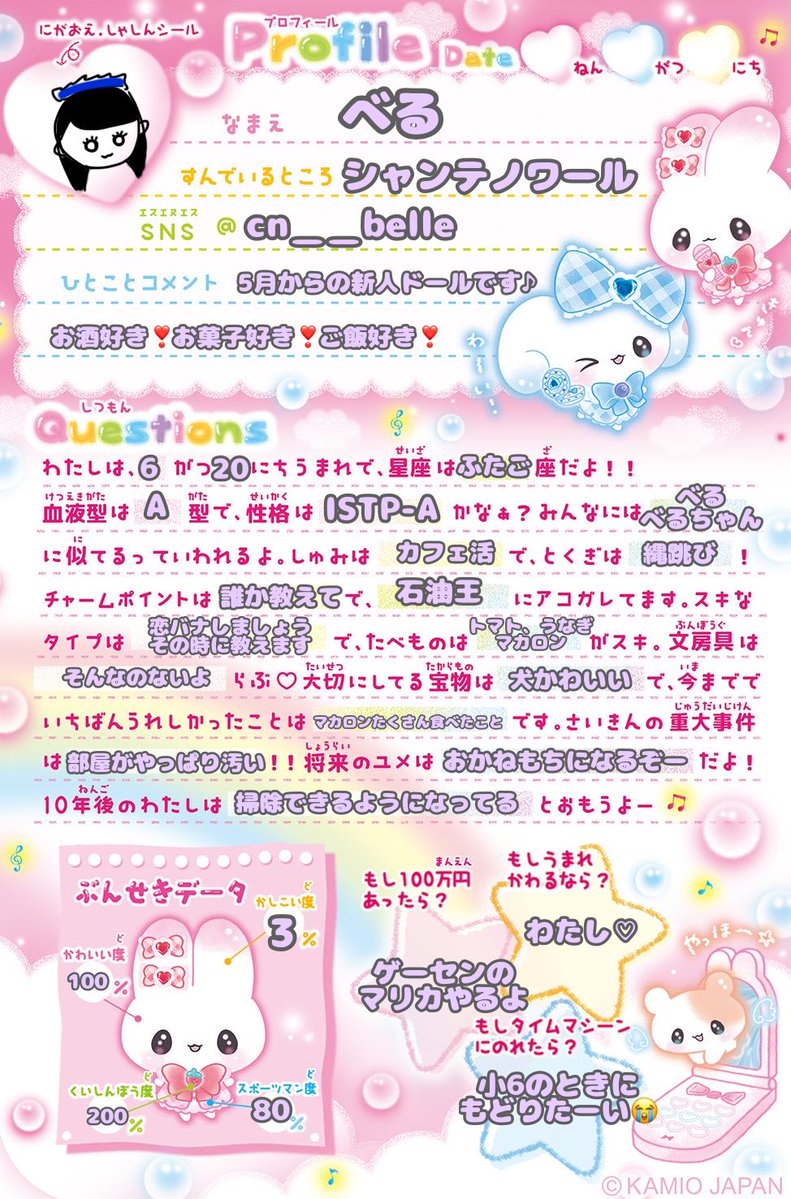 cn__belle's tweet photo. シャンテのドールになってから１ヶ月経ったということで！
プロフ帳かきました(ˆ⸝⸝⩌⸝⸝⩌⸝⸝)💘
ALTにもかいてます♪ https://t.co/NgXdngdHWP