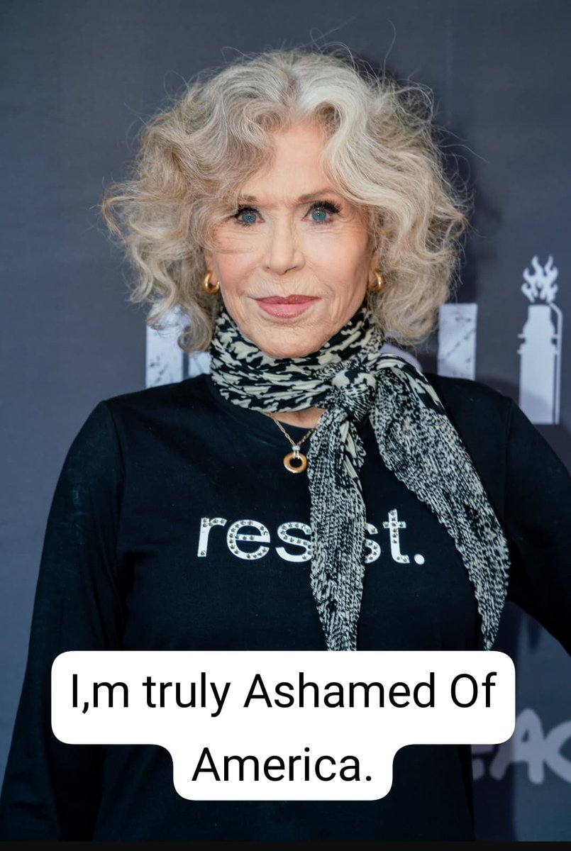 MrDavX's tweet photo. Jane Fonda says “ I’m truly Ashamed Of America“

What is your honest response to her? 👇 https://t.co/IggUnRdfFa