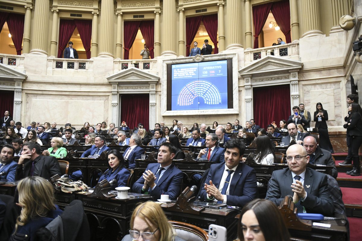 DiputadosAR's tweet photo. @MartinMatzkinLP @AdrianRavier @NYGBertie @ItaiHagman @RominaDelPla @MiguelPichetto @ZapataDiputado @HugoYasky @NicolasdelCano @Vsiley @SilvanaGiudici @nestorpitrola @maxiferraro @LisandroNieri @AlidaFerreyraU @dipfalcone @juanfbrugge @DiegoGiuliano @monicabecerraok @MaJimenaLopezOk @luispetri @daianamol Con 130 votos afirmativos, 106 negativos y 7 abstenciones, la Cámara de Diputados dio media sanción al “Súper RIGI”, el Régimen de Incentivo para Grandes Inversiones en Nuevas Industrias. https://t.co/TRfOBYRvum