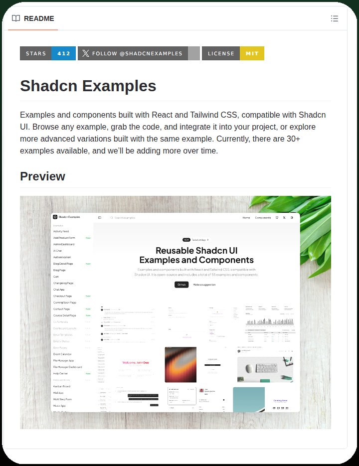 tom_doerr's tweet photo. React and Tailwind CSS examples compatible with Shadcn UI

https://t.co/AtAcNZp6GR https://t.co/uHmW6KTgrE