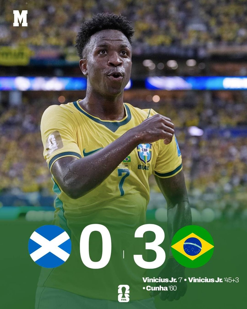 RMNotiNews's tweet photo. 🇧🇷 Vinicius se suma a la fiesta de las estrellas y confirma el primer puesto del grupo para Brasil. https://t.co/G5m1TuMUxA