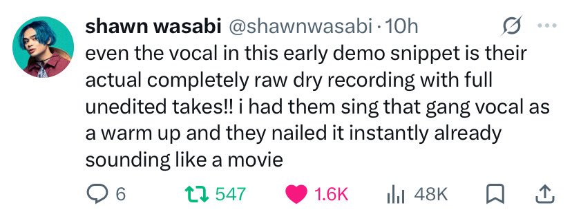 luvforsheena's tweet photo. demo &amp; raw vocals of #BINI btw 🫨🔥

shawn wasabi is one of the producers of the OST of Forgotten Island "A Parallel World” 🥳 https://t.co/OzhJKp8AWV