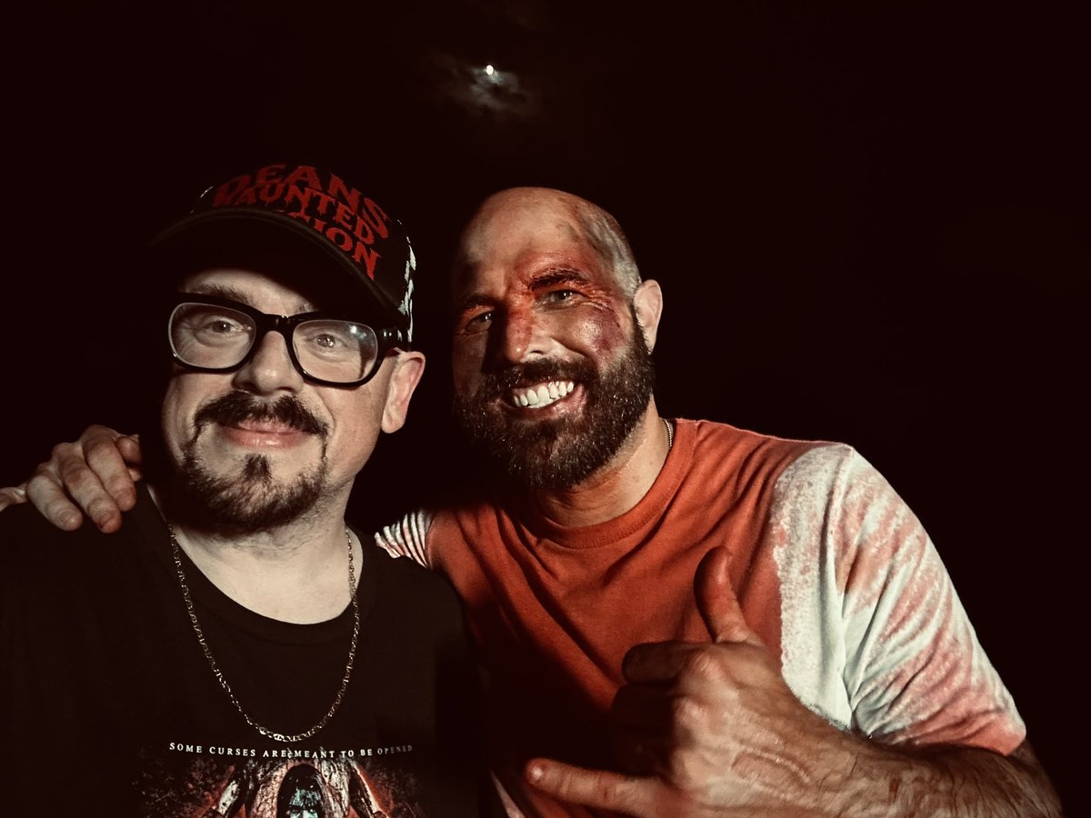 huntingthedead's tweet photo. Behind-the-Scenes Photos from Tonight’s Film Shoot for The Devilry! 🎬🔥
#TheDevilry #BehindTheScenes #IndieHorror #HorrorMovie #Filmmaking #PracticalEffects #HorrorFans #JodySDean #DeansHauntedMansionFilmStudio https://t.co/tRzYa5oaG3