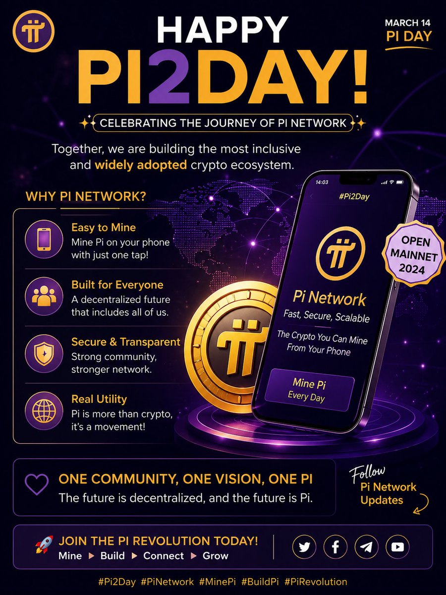 alpha__dex's tweet photo. 🚨 ALPHA ALERT 🚨

The world's first mobile mining app is no longer just an idea  it's becoming a global ecosystem. 🌍🔥

While most people are chasing the next hype coin, millions of Pioneers are helping build the future of Web3 through Pi Network.

✅ Mobile-first innovation
 ✅ Massive global community 
✅ Growing ecosystem & utility
 ✅ Real-world adoption potential

The strongest networks are built by people, not speculation.

Still mining. Still building. Still early. 👀

The next chapter for Pi is just getting started, and I'm excited to be part of the journey. 💜

Who's still bullish on Pi Network? 👇

LFG Pioneers! 🚀🚀🚀

#PiNetwork #Pi #PiDay #Pioneers #Web3 #Crypto #Blockchain #BuildOnPi #CryptoAlpha #LFG