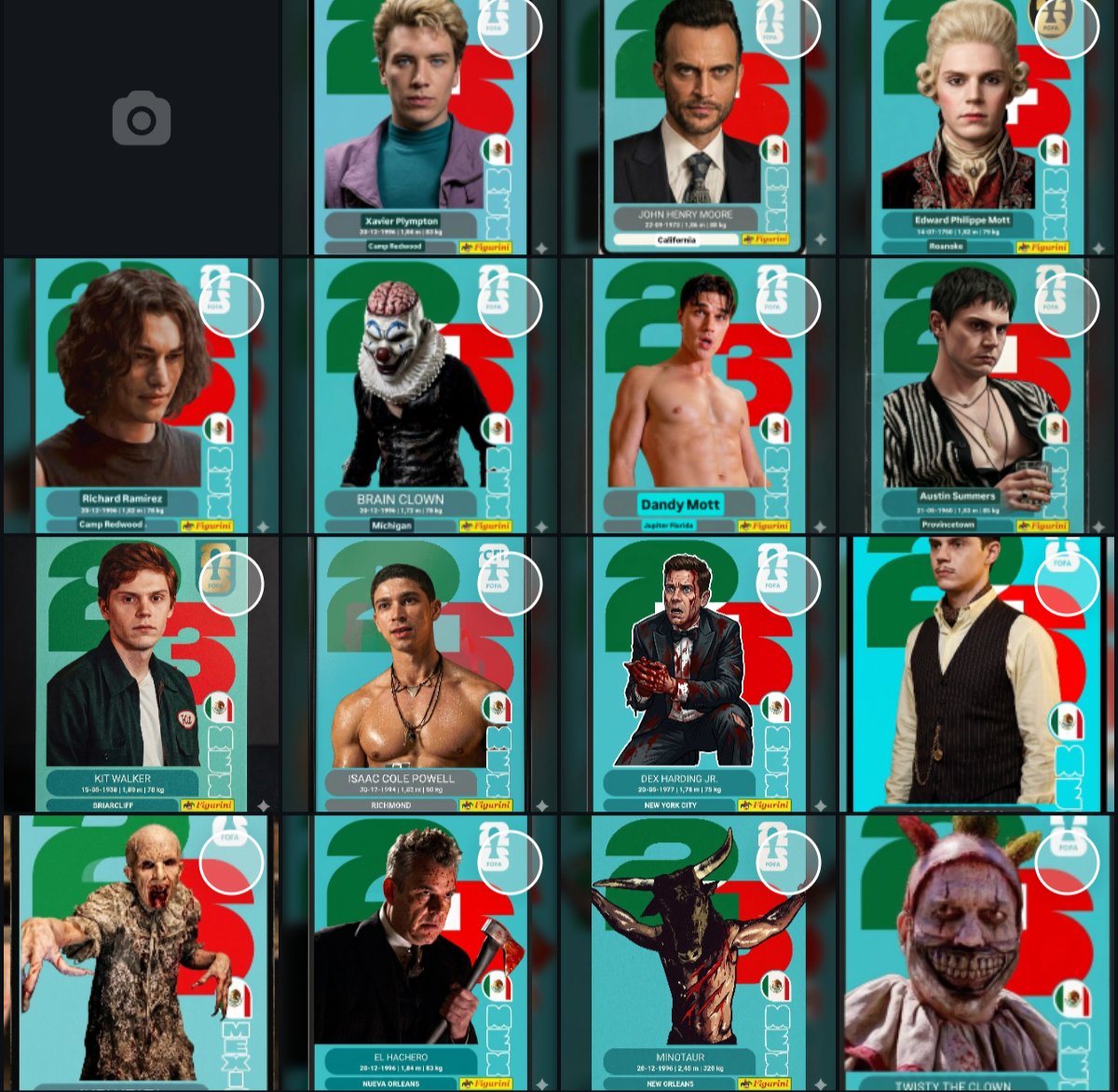 AHS_Mania's tweet photo. Hoy es el partido de México VS Chequia en el mundial de fútbol 2026, esta es mi alineación del equipo de American Horror Story Parte 2 ⚽

#AHS #AmericanHorrorStory #fifaworlcup #mundialdefutbol #seleccionmexicana #FifaWorldCup2026 https://t.co/v10DzFxEeT