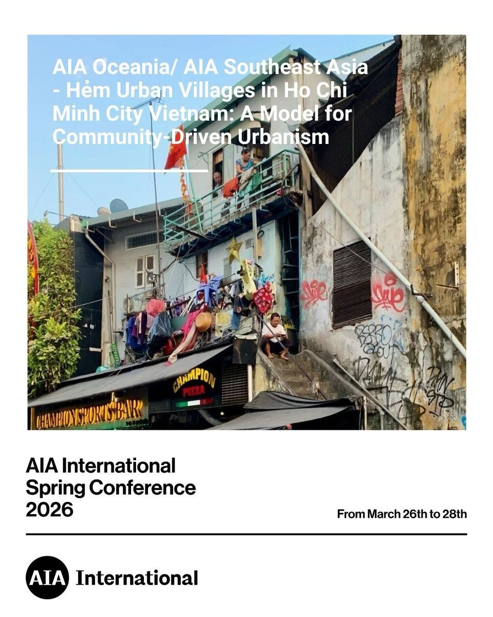 Patka112's tweet photo. Looking forward to seeing you at AIA26 tomorrow!

Meet the AIA Southeast Asia speakers:
• Manon Sora Koestoer, AIA (Singapore)
• Arch. Cathy Saldana, Int’l Assoc. AIA (Philippines)
• Khiem Nguyen, Int’l Assoc. AIA (Vietnam)… https://t.co/7l2gL3QVmA