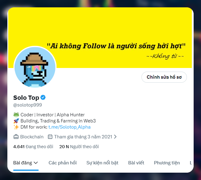 solotop999's tweet photo. Cuối cùng cũng đạt được 20,000 follower sau 5 năm sử dụng 𝕏 🥳

Giveaway $50 cho 10 may nắm được Grok chọn nhé.

Tham gia:

- Like, retweet
- Tag 3 bạn bè và để lại ví (base)

Mình sẽ dùng Grok pick winner sau 48 tiếng nữa nha

Cảm ơn ace 🥳