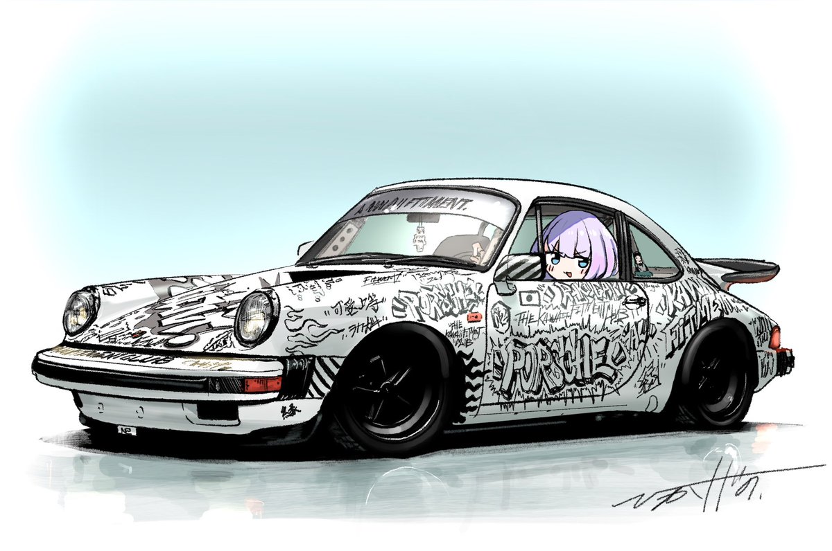 PORSCHE 911SC (930) NAOKIさんの愛車とKFちゃん描きました！