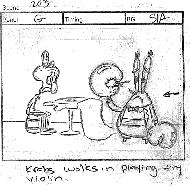 ArtofSpongebob's tweet photo. A drawing from "Squilliam Returns." https://t.co/tCnEtqPYpX