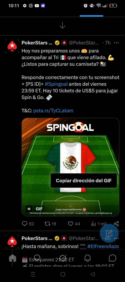 jlmt94's tweet photo. @PokerStarsLatam [jltm1994]+ #Spingoal https://t.co/SZ0sAgvxZ3