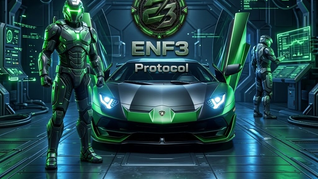 ENF3Protocol's tweet photo. GM morning! to everyone except those sleeping on $ENF3! ☀️⚡

We don't just wake up; we gear up, lock in, and build the future of Web3. 🛸💚
The garage is loaded. The protocol is locked. Let's crush it today! 🚀

Say GM back 👇🔥
#ENF3 #Web3 #Crypto #Polygon #GM https://t.co/2YevfH42Nt