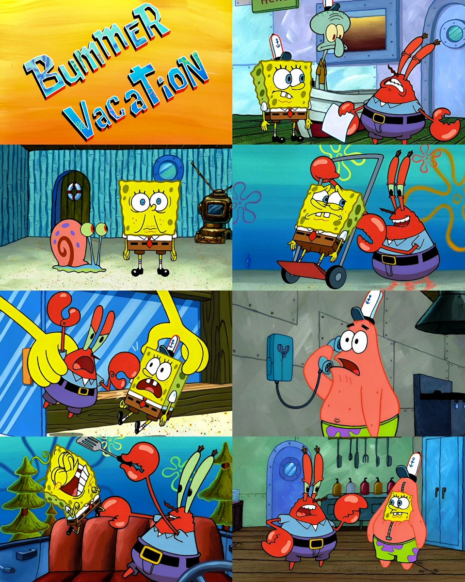 Spongebob Work SpongeBob SquarePants - Bummer Vacation 😅 The episode begins at the ...