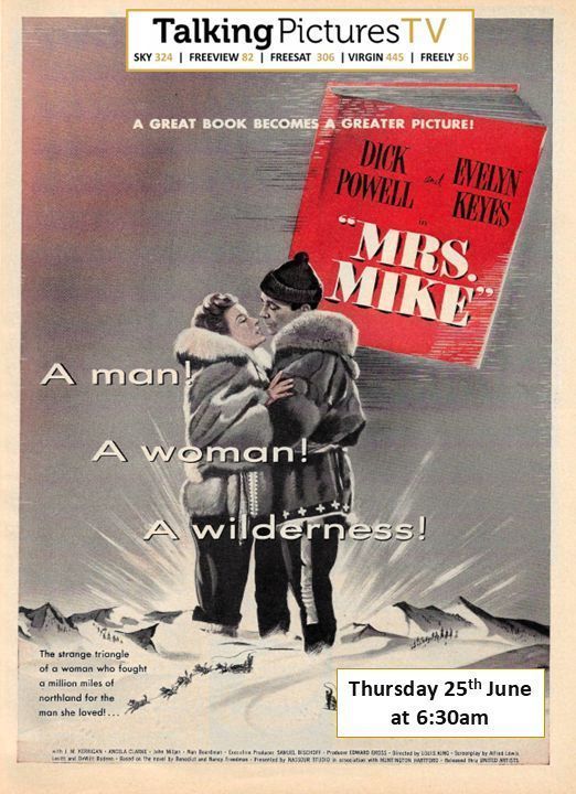 TalkingPicsTV's tweet photo. Can love survive all?
📽️ MRS MIKE (1949) 6:30am #DickPowell #EvelynKeyes drama #TPTVsubtitles https://t.co/hMzlUIrRTy