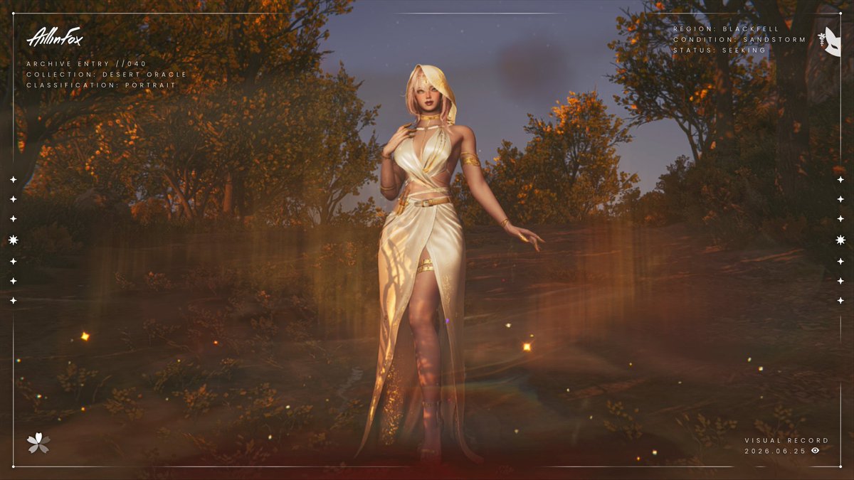 Aillin_Fox's tweet photo. PERSONAL LOG // SAVED

Every grain of sand carries a memory.

The desert remembers what people forget.

─── ⋆⋅✦⋅⋆ ───

#OnceHuman #VirtualPhotography #VPLab #GamePhotography #Photomode #VP #OH https://t.co/mNIUUPMmQ3