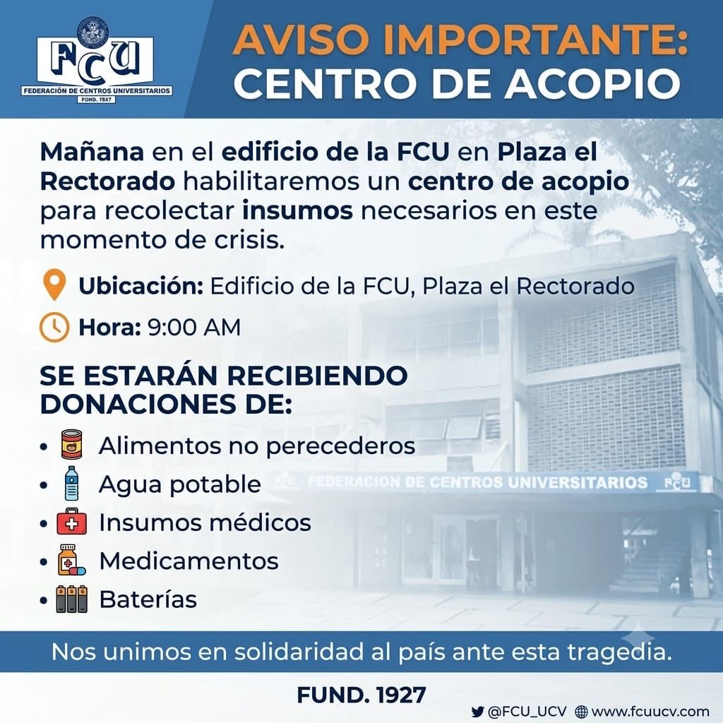 JuanRequesens's tweet photo. FCU Plaza el Rectorado | 9AM https://t.co/XeGPwbJFmL