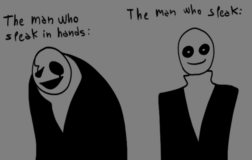 soyben_art's tweet photo. "Beware the man who speak in hands"
#gaster #wdgaster #deltarune #undertale https://t.co/YuRDhdmqmq
