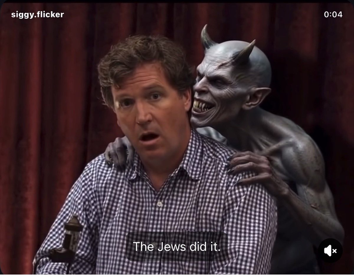 ramin_parsa's tweet photo. @TuckerCarlson Tucker is a demon posses Qatari agent who can’t take israel out of his filthy mouth. https://t.co/1wWd8u17QU