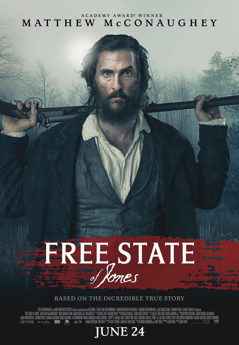FilmNewsNos's tweet photo. 🎬MOVIE HISTORY: 10 years ago today, June 24, 2016, the movie ‘Free State of Jones’ opened in theaters!
#MatthewMcConaughey #GuguMbathaRaw #MahershalaAli #KeriRussell #ChristopherBerry #SeanBridgers #JacobLofland #ThomasFrancisMurphy #BillTandradi #BrianLeeFranklin #GaryRoss https://t.co/mEODsf3aju
