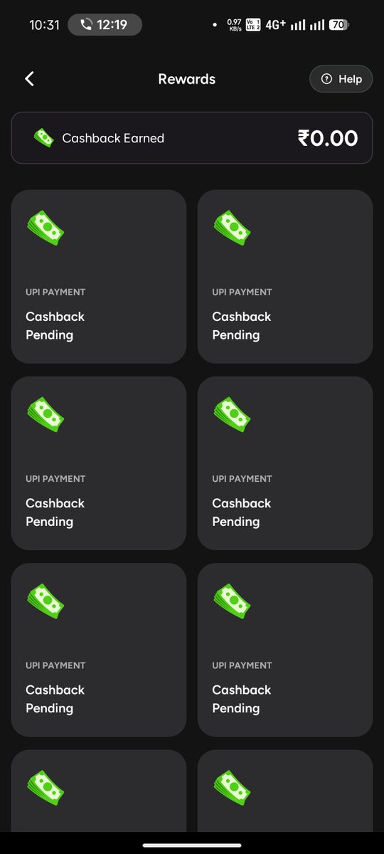 BHARATHDR4's tweet photo. @MobiKwik @MobiKwikSWAT
It's been many days, and all my UPI cashback rewards are still showing "Pending". This is very disappointing. Please stop misleading users with cashback offers if you are not going to credit them. Resolve my pending cashback immediately. https://t.co/E40PaNN0TF